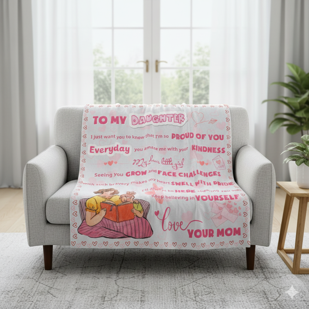 Manta de regalo especial para hija - Amor envuelto de mamá