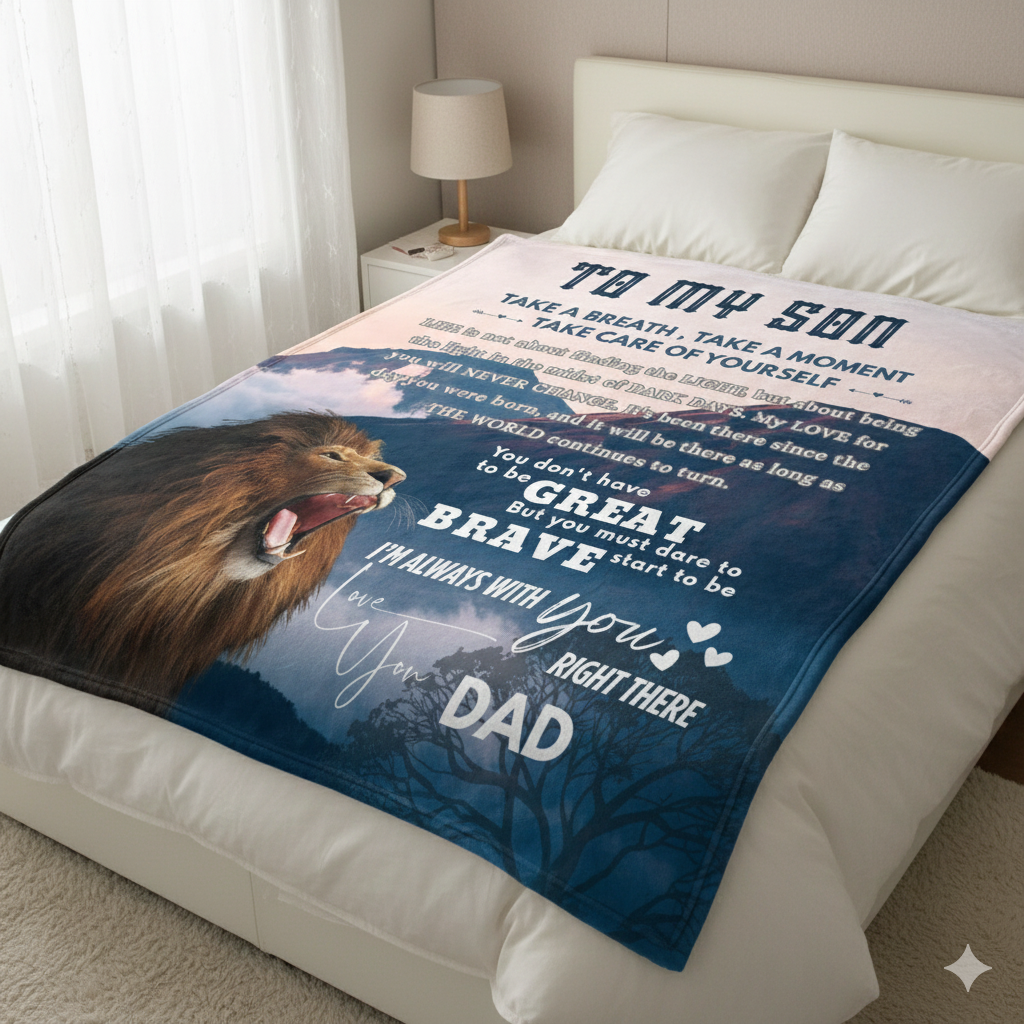 Manta de regalo especial para hijo - Un gran abrazo cálido de papá