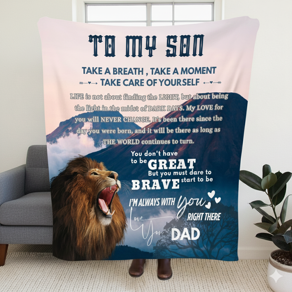 Manta de regalo especial para hijo - Un gran abrazo cálido de papá