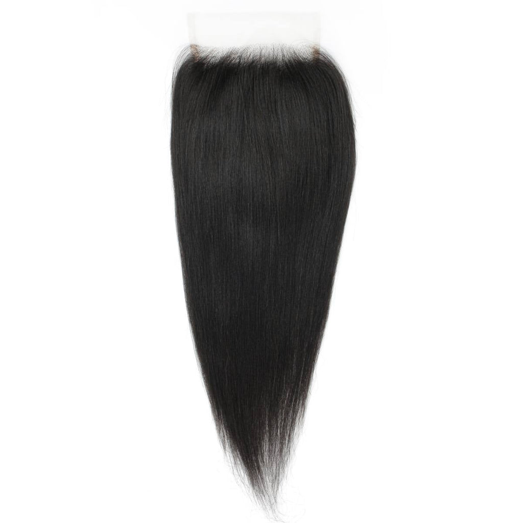 Cierre de cabello humano con encaje HD 5x5 Liso Yaki