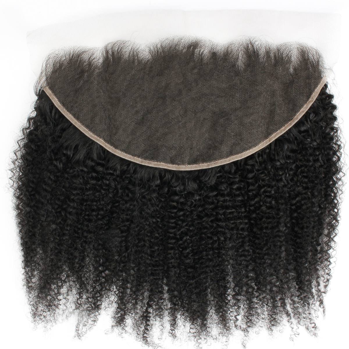 Frontal de cabello humano Afro Kinky 13x6 HD Lace