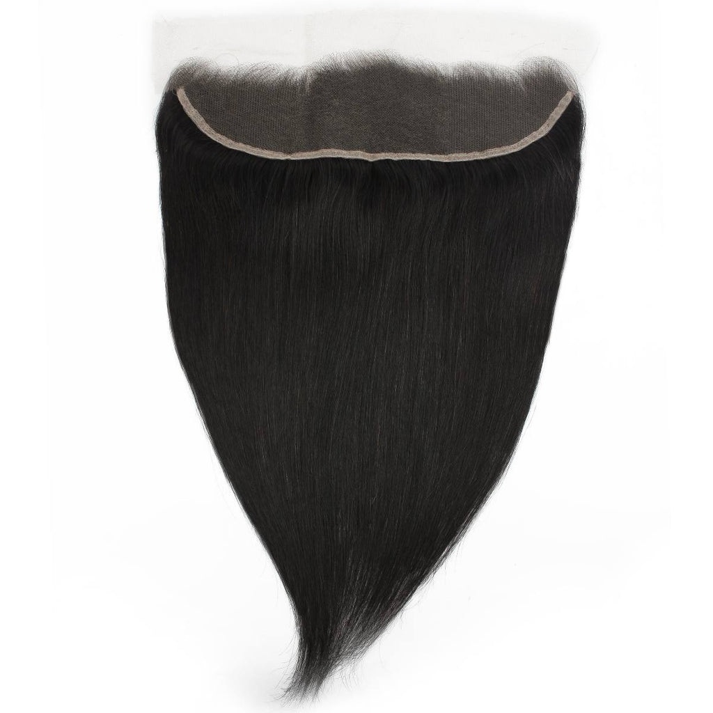 Frontal de pelo humano liso brasileño 13x4 con encaje HD