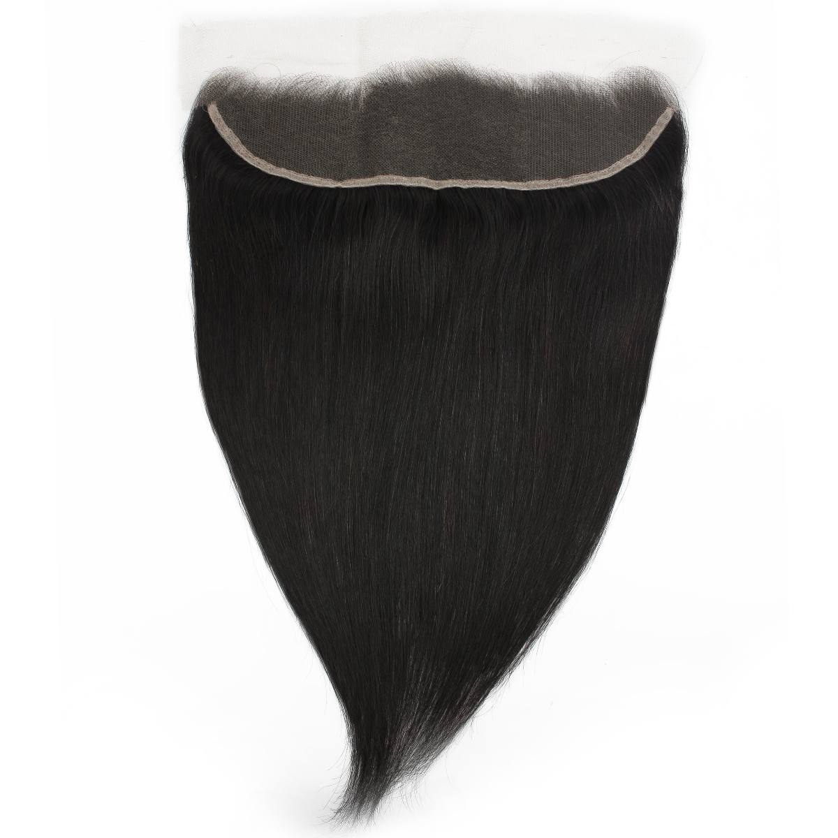 Frontal de pelo humano liso brasileño 13x4 con encaje HD