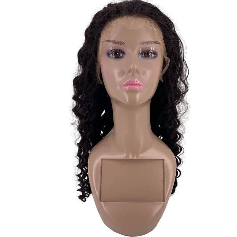 Peluca de cabello humano Deep Wave de encaje frontal HD 13x4