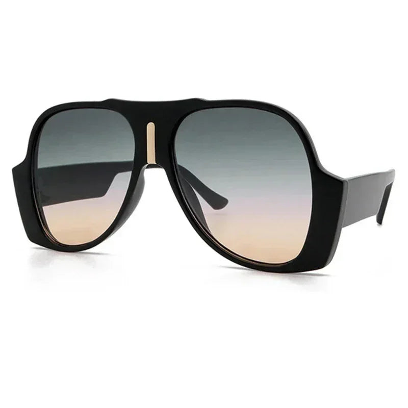 Gradient Shades For Women Oversized Pilot Sunglasses Men Luxury Brand Vintage Unique Sunglasses Female UV400 Glasses Eyewear