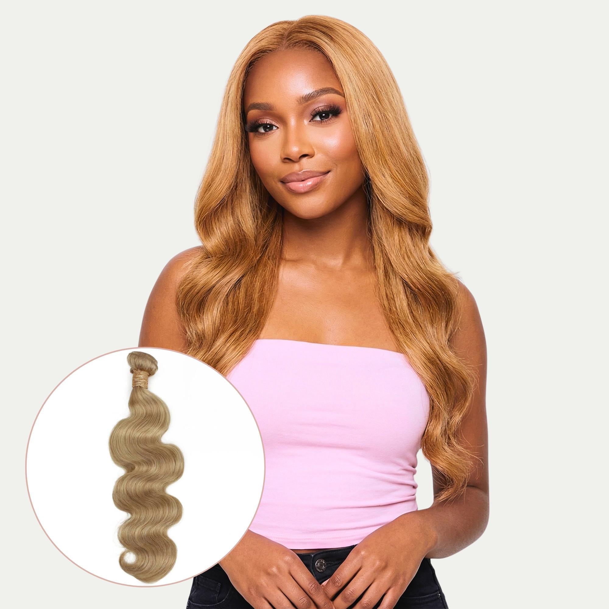 Extensiones de cabello 100% humano rubio miel ondulado