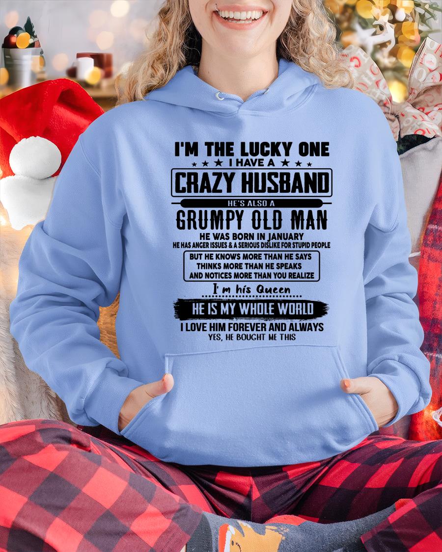 January - I am Lucky One I Have A Crazy Husband - Gift for Wife From Husband - NGHL01 (SKUT-LUCKYONE-01)