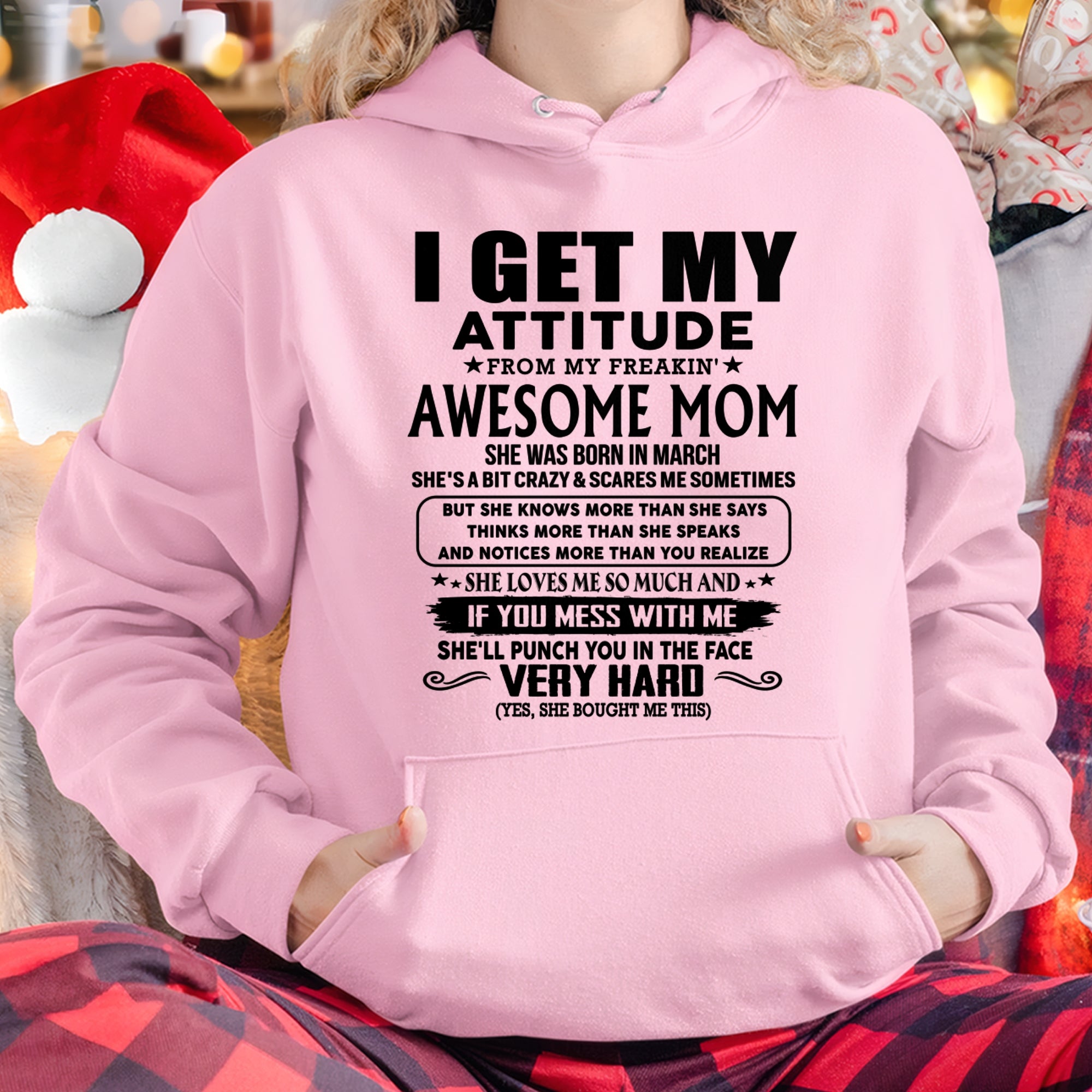 Gracias Mamá - Mi ACTITUD LA HEREDÉ DE MI INCREÍBLE MAMÁ - Regalo para hijo e hija de parte de mamá - NGHL03 (SKU-TMD-CU-03)