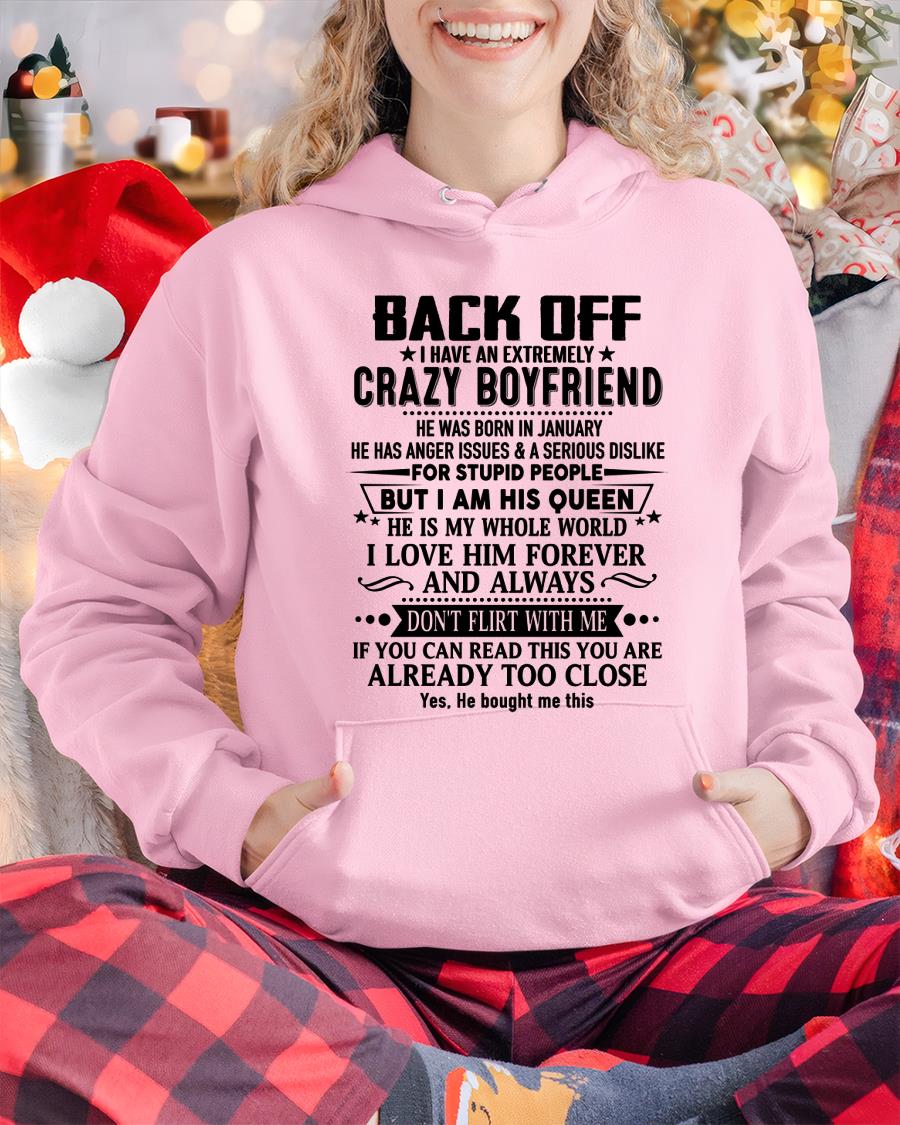 Enero - Aléjate, Tengo Un Novio Extremadamente Loco - Regalo Para Esposa De Parte De Esposo NGHL01 (SKUT-BACKOFF-01)