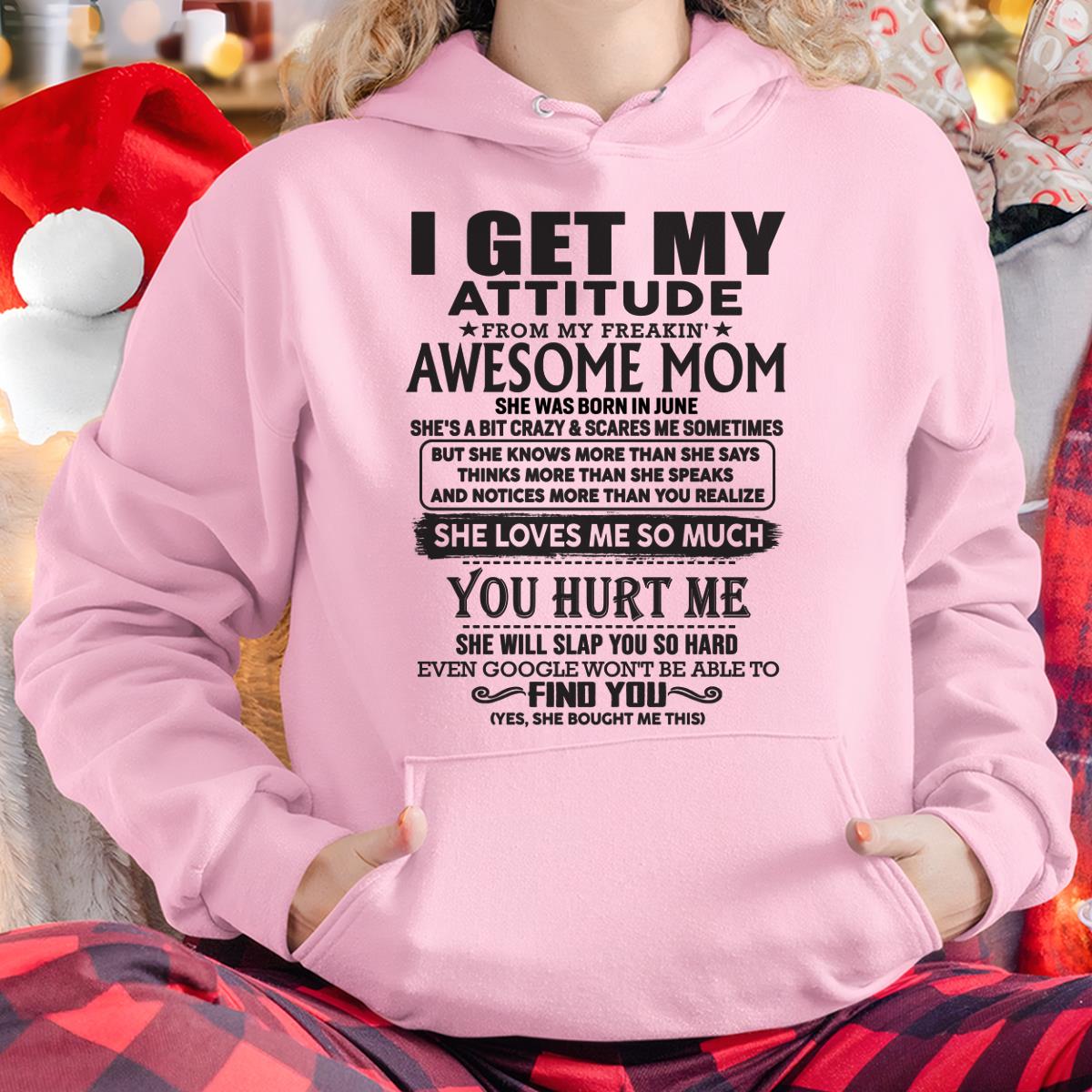 Junio - Gracias Mamá - MI ACTITUD LA HEREDÉ DE MI ASOMBROSA MAMÁ - Regalo de Mamá para Hijo e Hija - NGHL06 Junio (SKU-TMD-06)