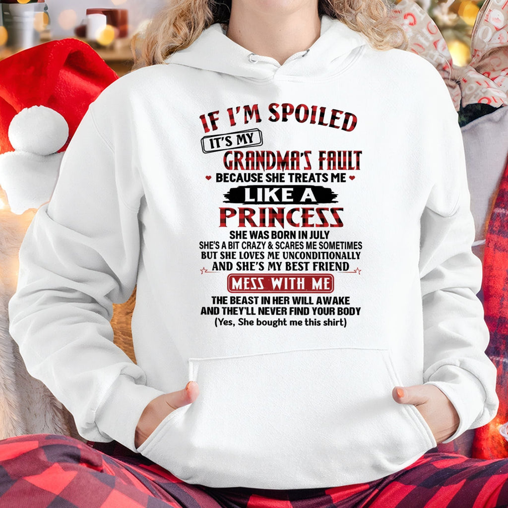 SI ESTOY MIMADA ES CULPA DE MI ABUELA ♥ PORQUE ELLA ME TRATA ♥ COMO A UNA PRINCESA - De la abuela para la nieta - NTTD07 (SKU07-92-07)