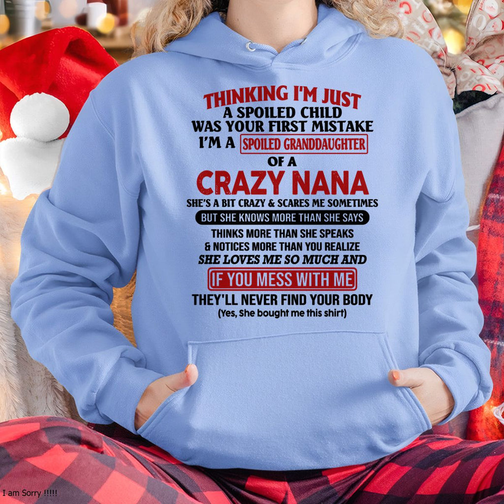 CAMISETA NIETA CONSENTIDA DE UNA NANA LOCA - De abuela a nieta - NGHL00 (SKU07-129-00)