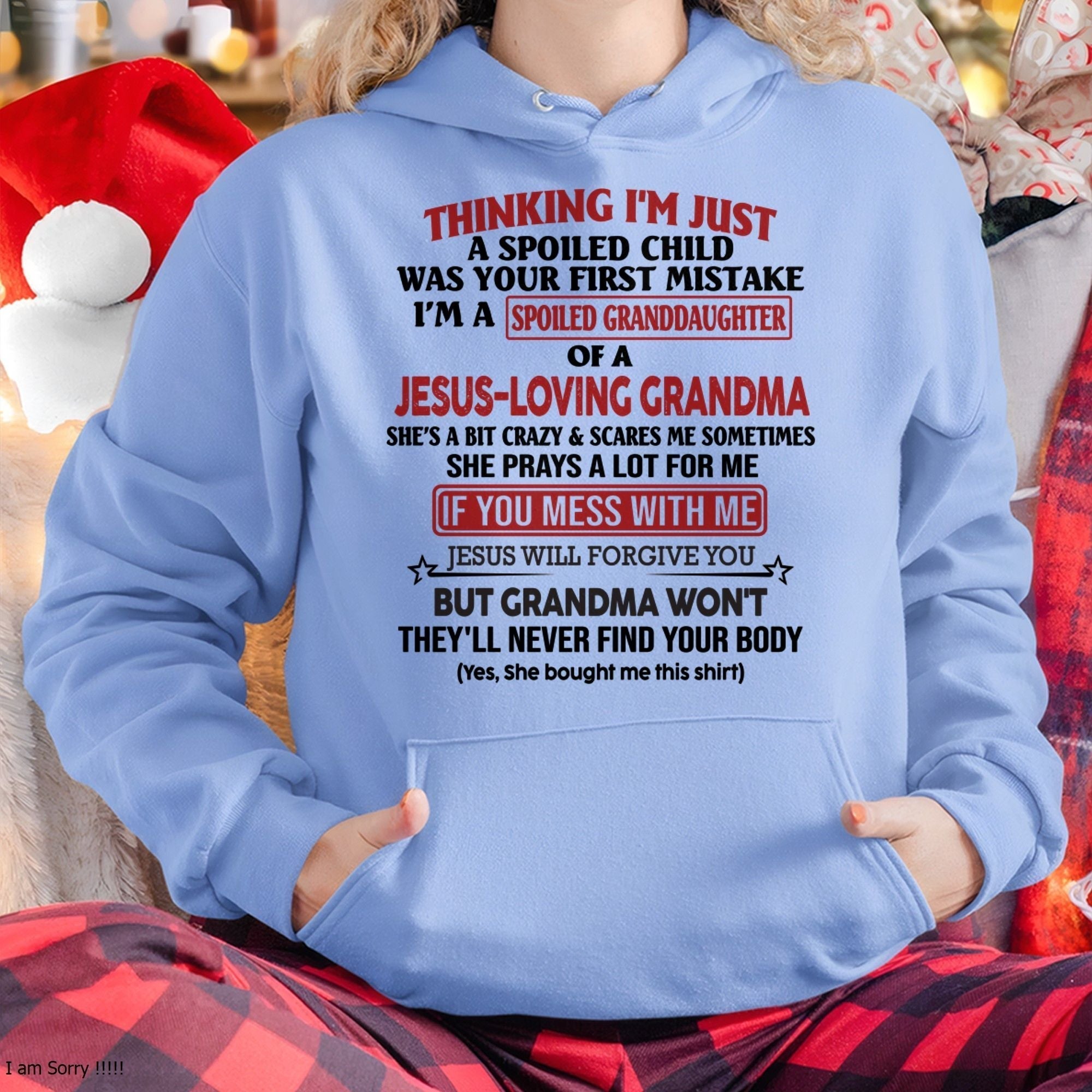 Camiseta de niña cristiana – Consentida por la abuela – De la abuela a la nieta NGHL00 (SKU07-181-00)