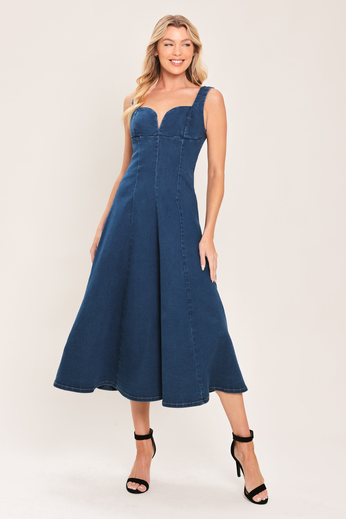 VESTIDO MIDI VAQUERO HORA AZUL