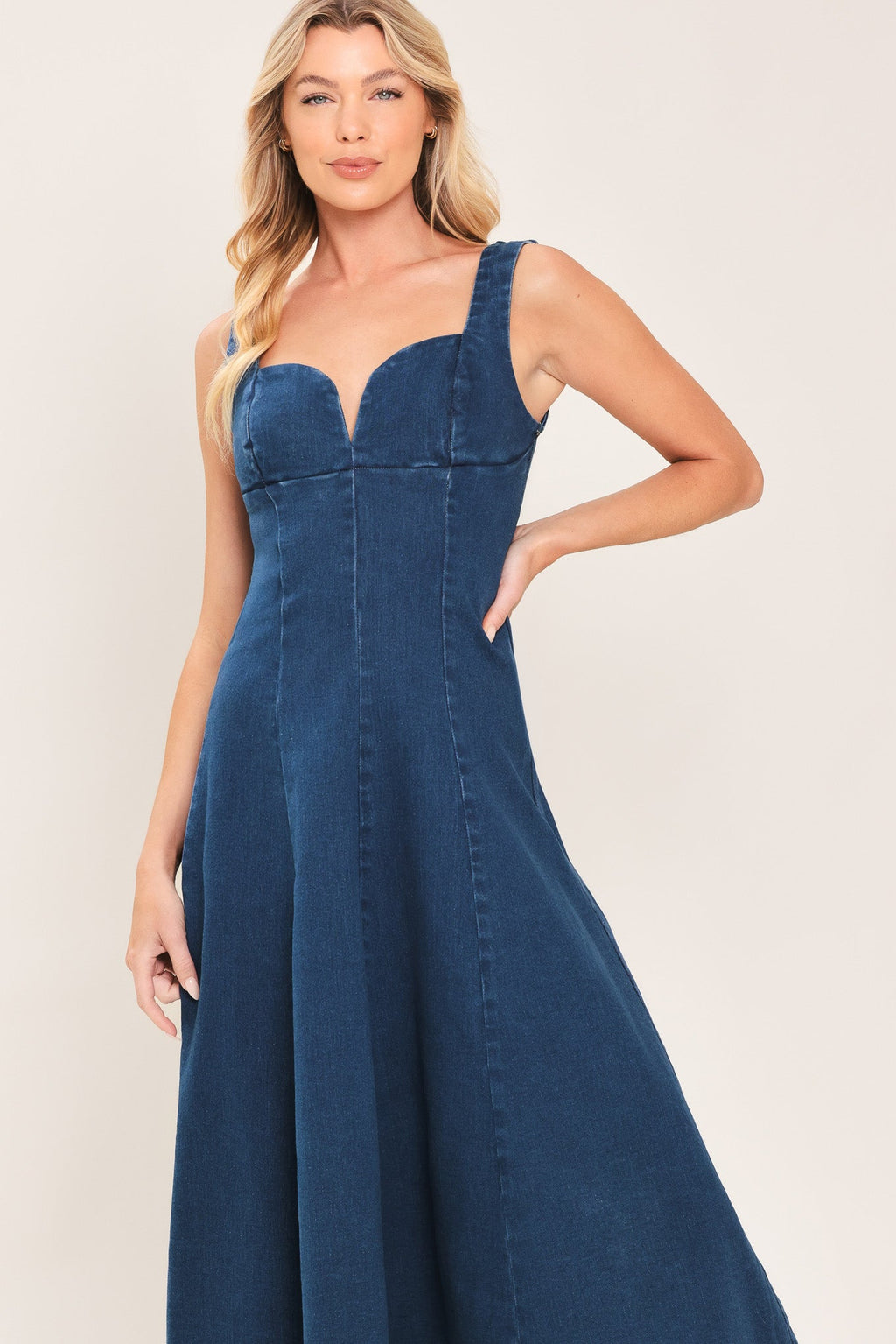 VESTIDO MIDI VAQUERO HORA AZUL