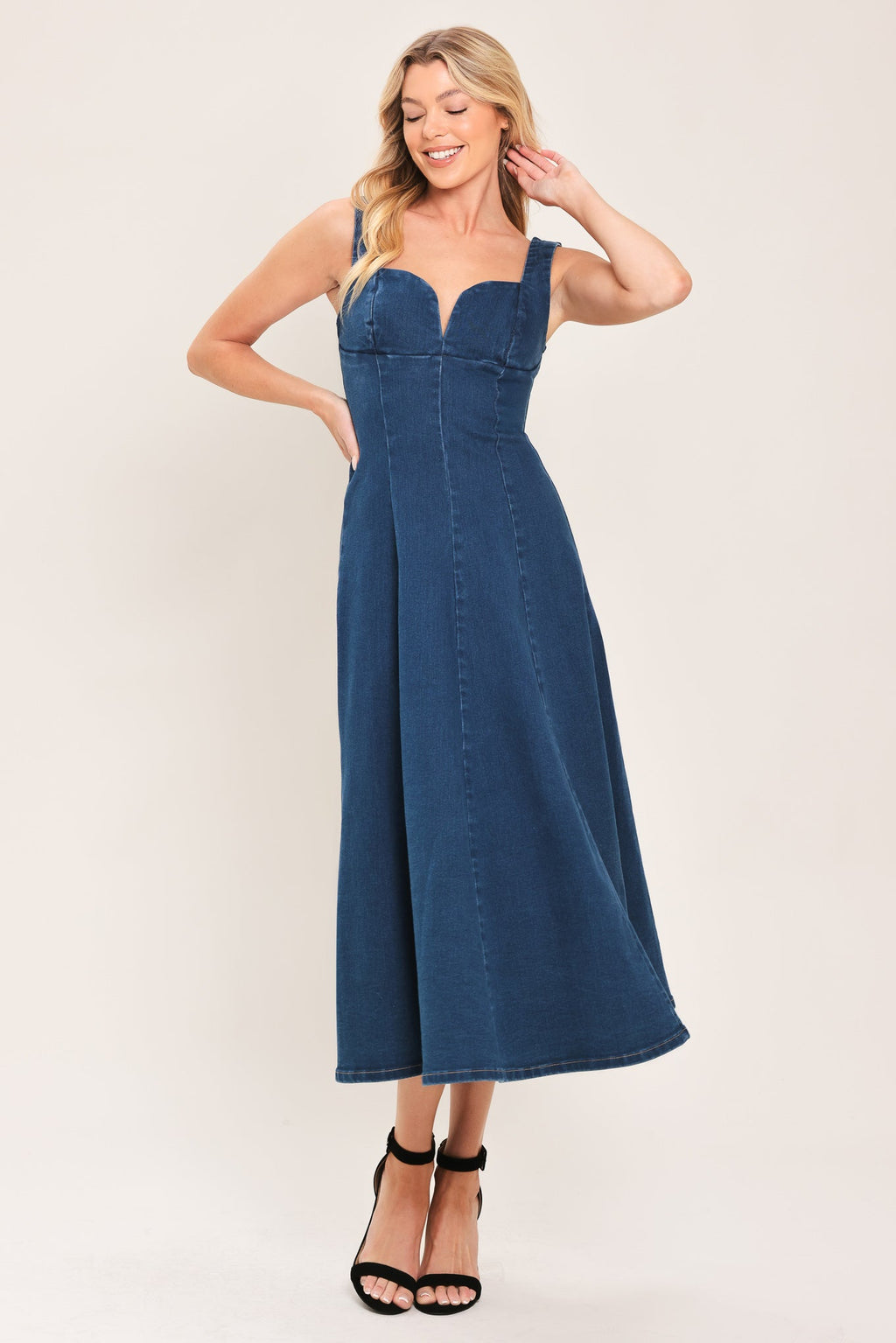 VESTIDO MIDI VAQUERO HORA AZUL