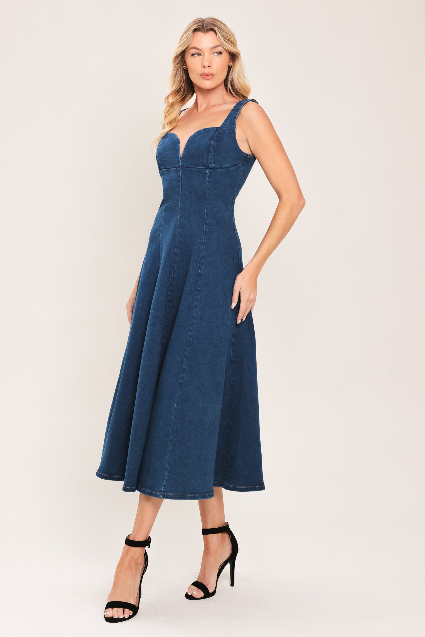 VESTIDO MIDI VAQUERO HORA AZUL