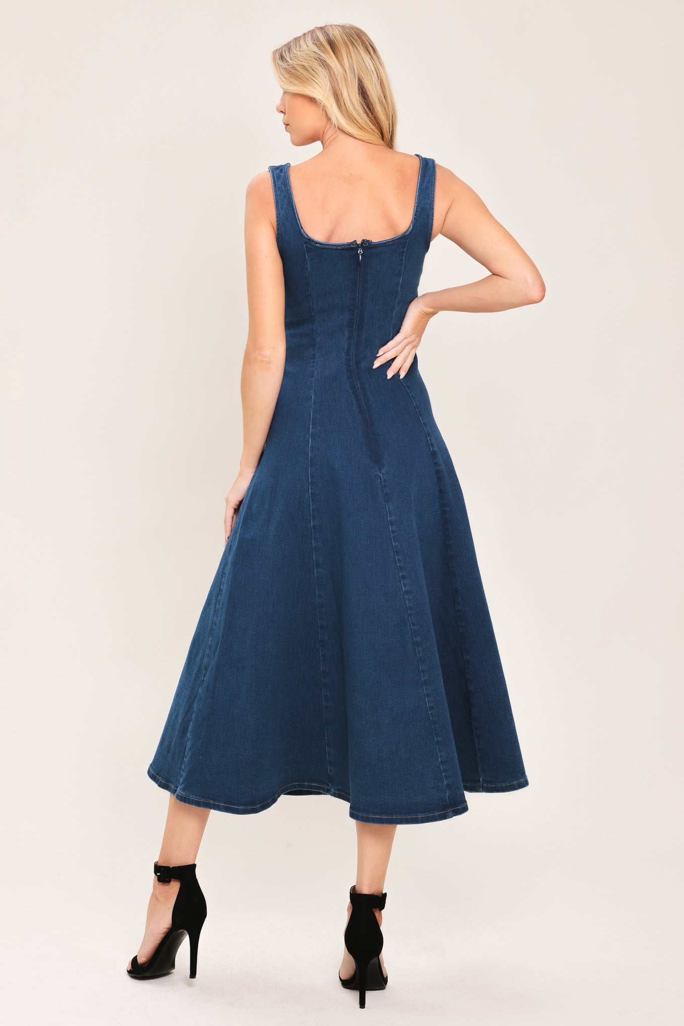 VESTIDO MIDI VAQUERO HORA AZUL