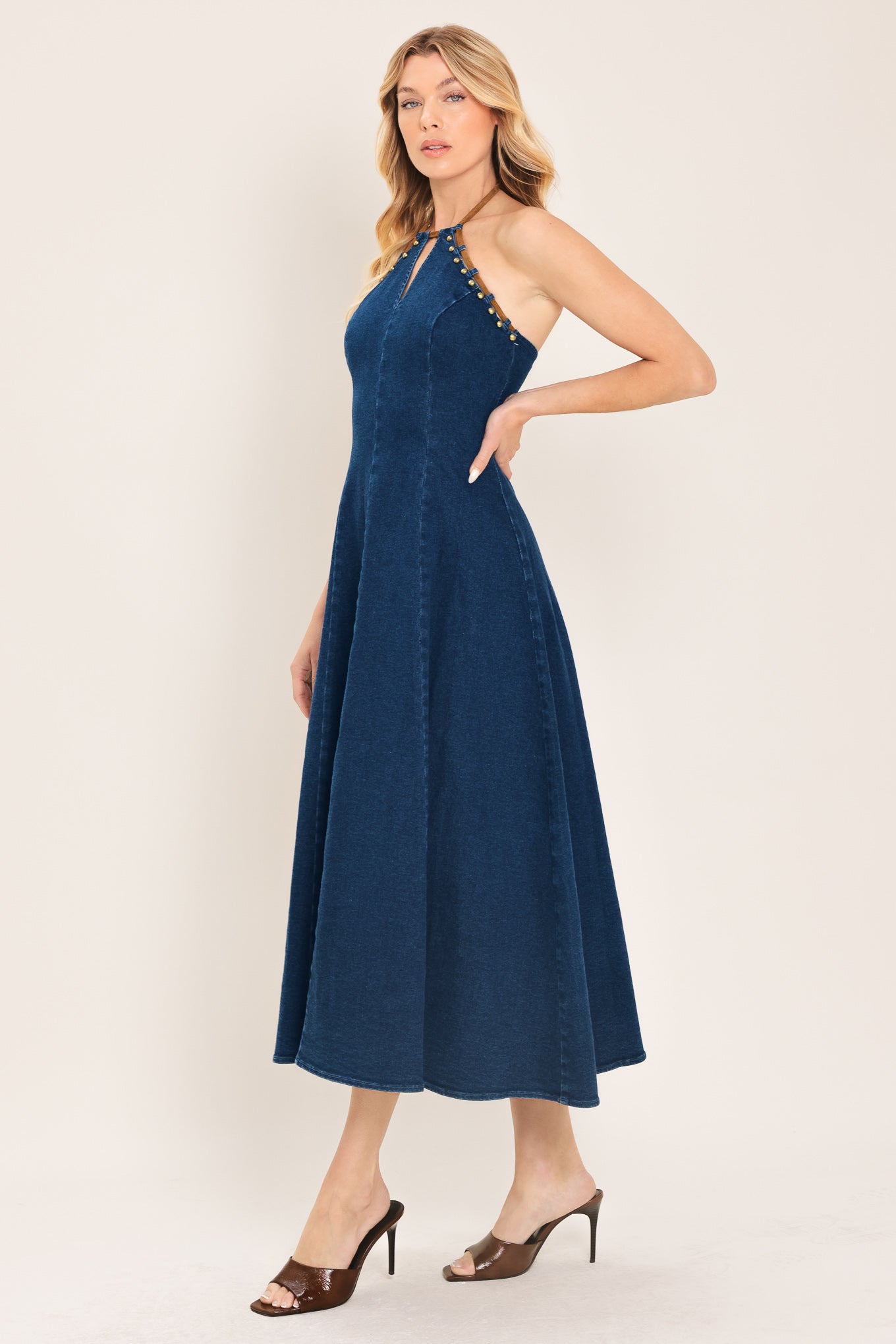 VESTIDO MIDI VAQUERO AMERICANA BELLE
