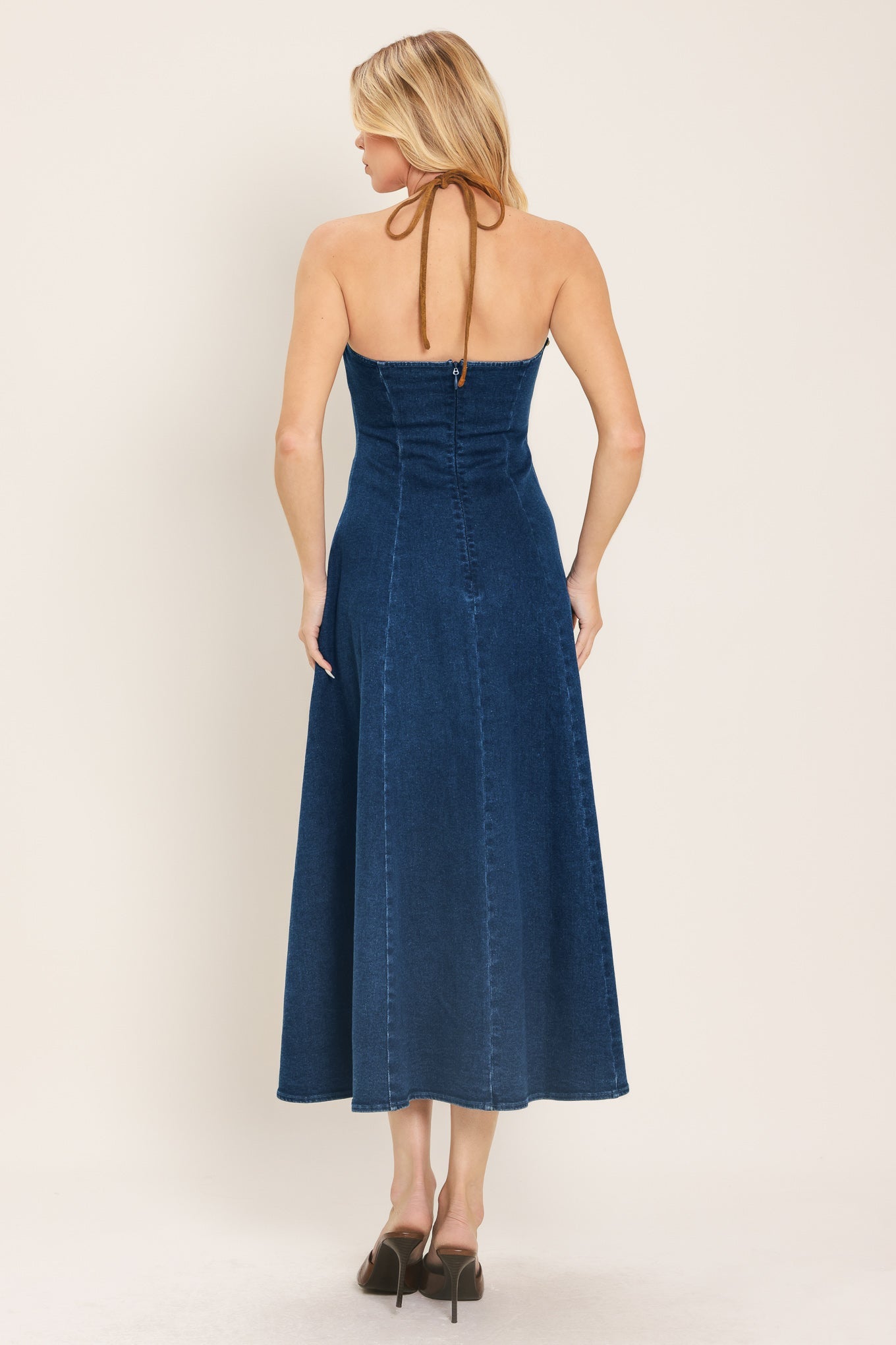 VESTIDO MIDI VAQUERO AMERICANA BELLE