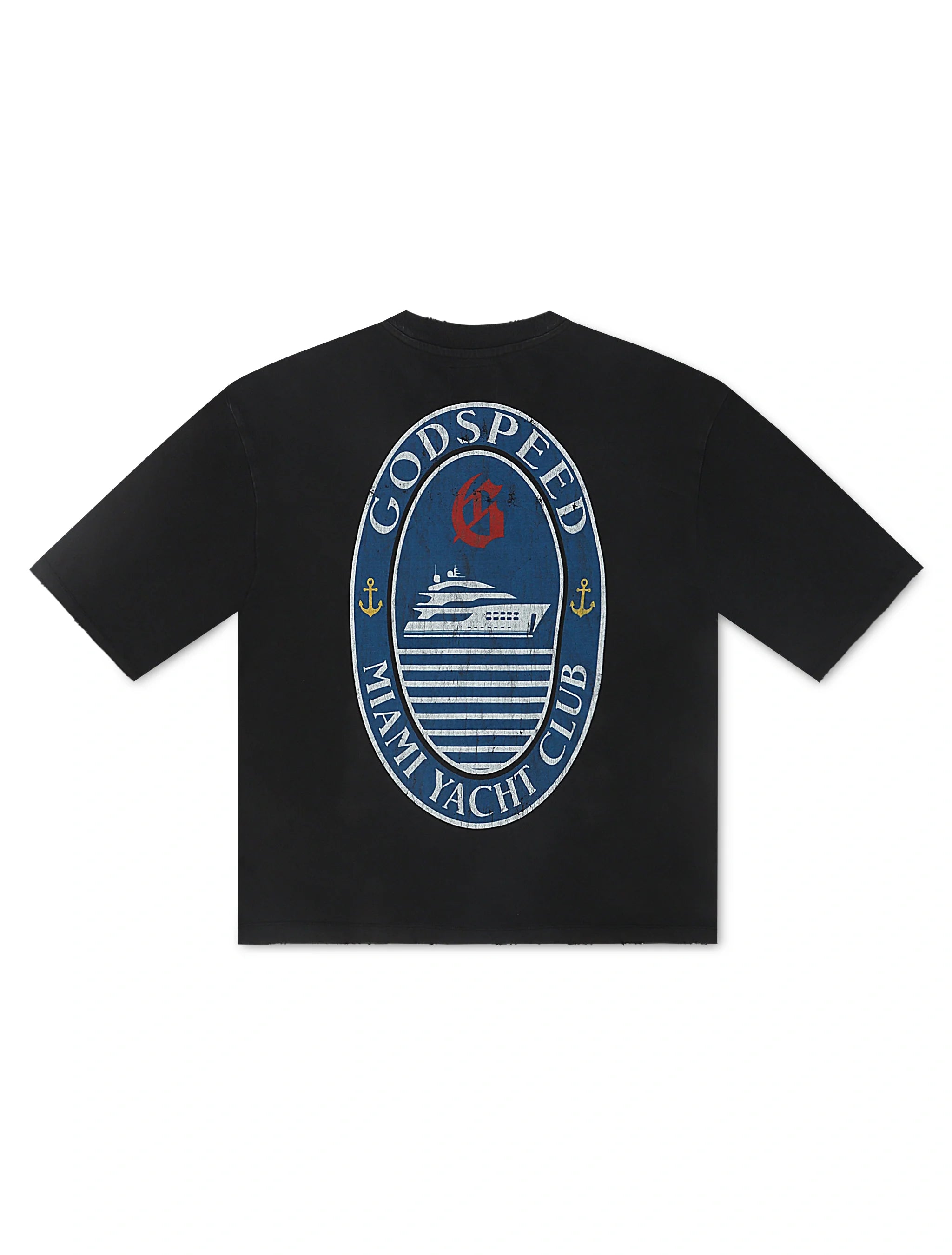 Playera de manga corta holgada GMYC Wave Runner de Godspeed - Negro
