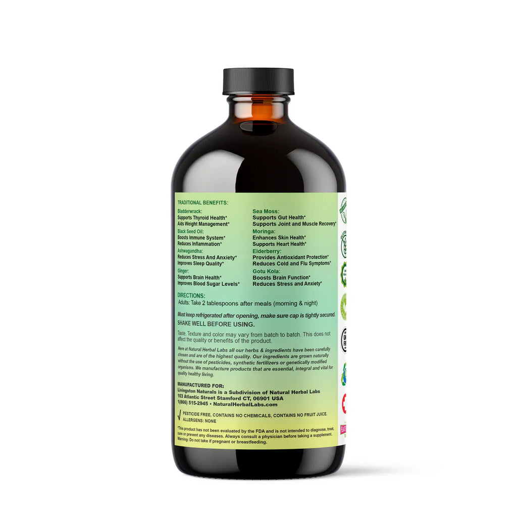 Sea Moss Supreme – 21-in-1 Organic Black Seed, Elderberry & Adaptogen Blend
