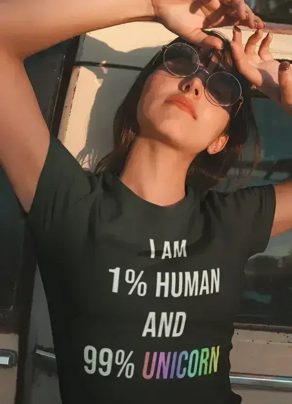 Camiseta de mujer Soy 99% unicornio