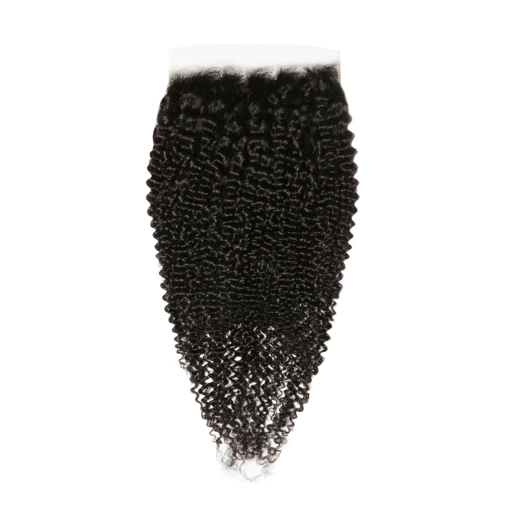 Cierre de pelo humano Jerry Curl 7x7 HD Lace