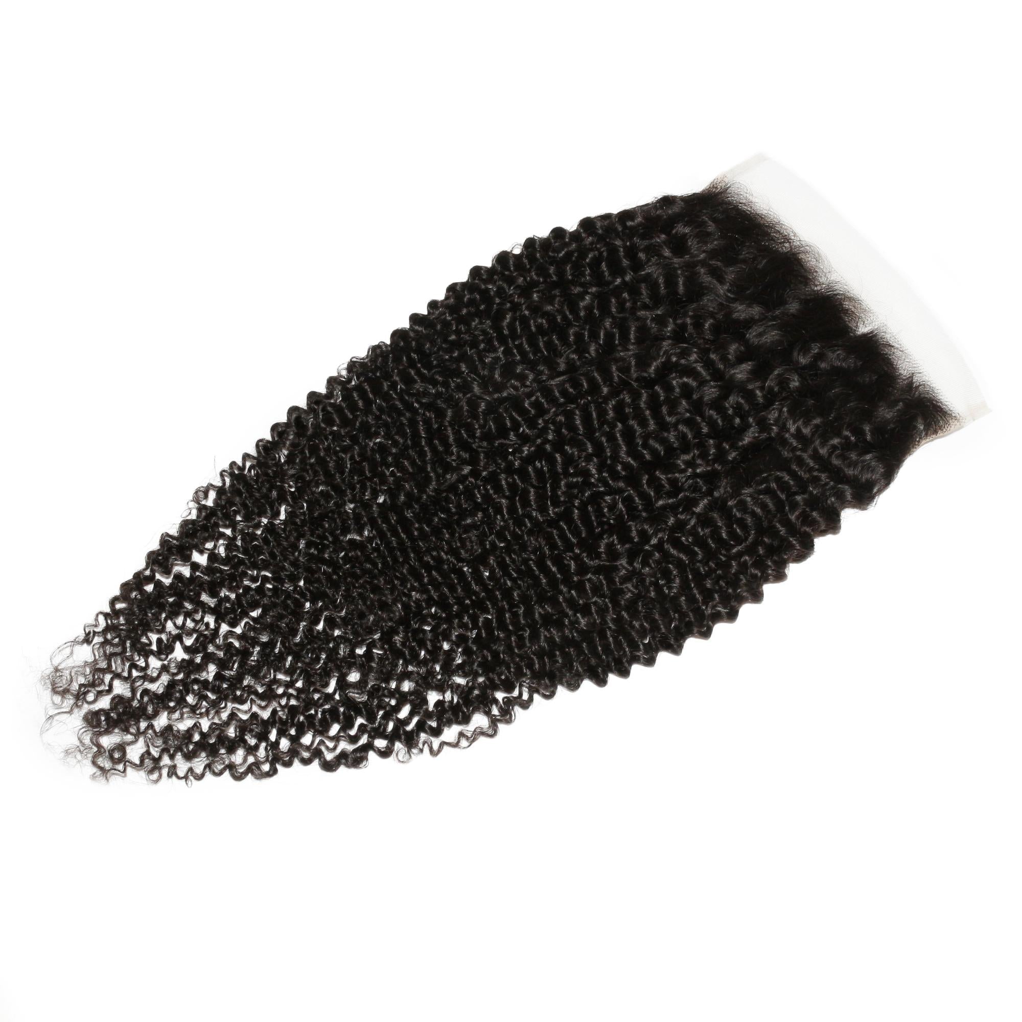 Cierre de pelo humano Jerry Curl 7x7 HD Lace