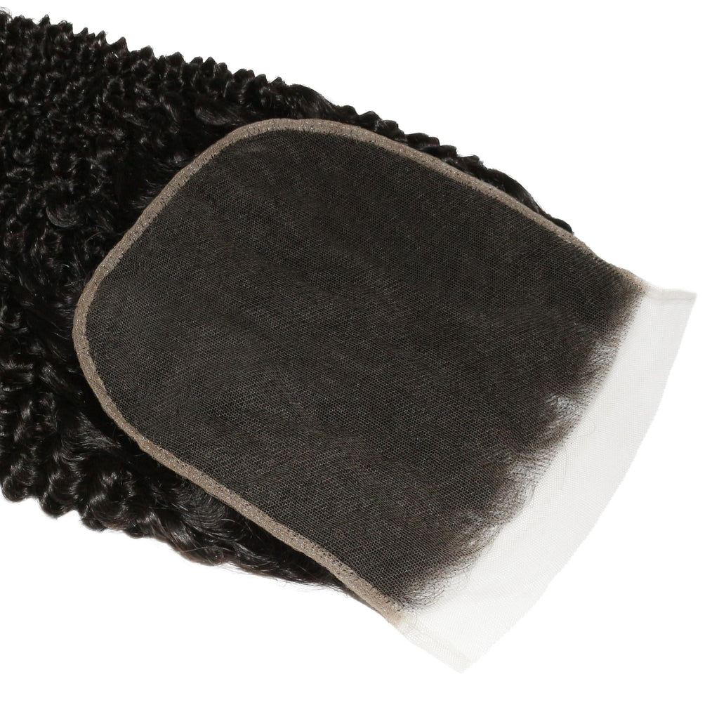 Cierre de pelo humano Jerry Curl 7x7 HD Lace