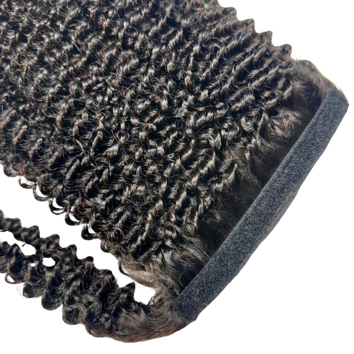 Extensión de coleta de cabello 100% humano Jerry Curl
