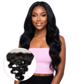 Cuerpo Ondulado Negro Azabache 13x4 HD Encaje Frontal de Cabello Humano