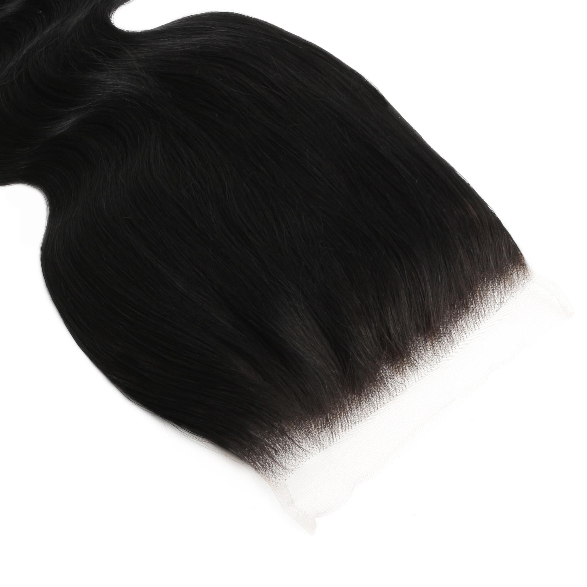 Cierre de Cabello Humano con Encaje HD de 6x6, Ondulado, Negro Azabache