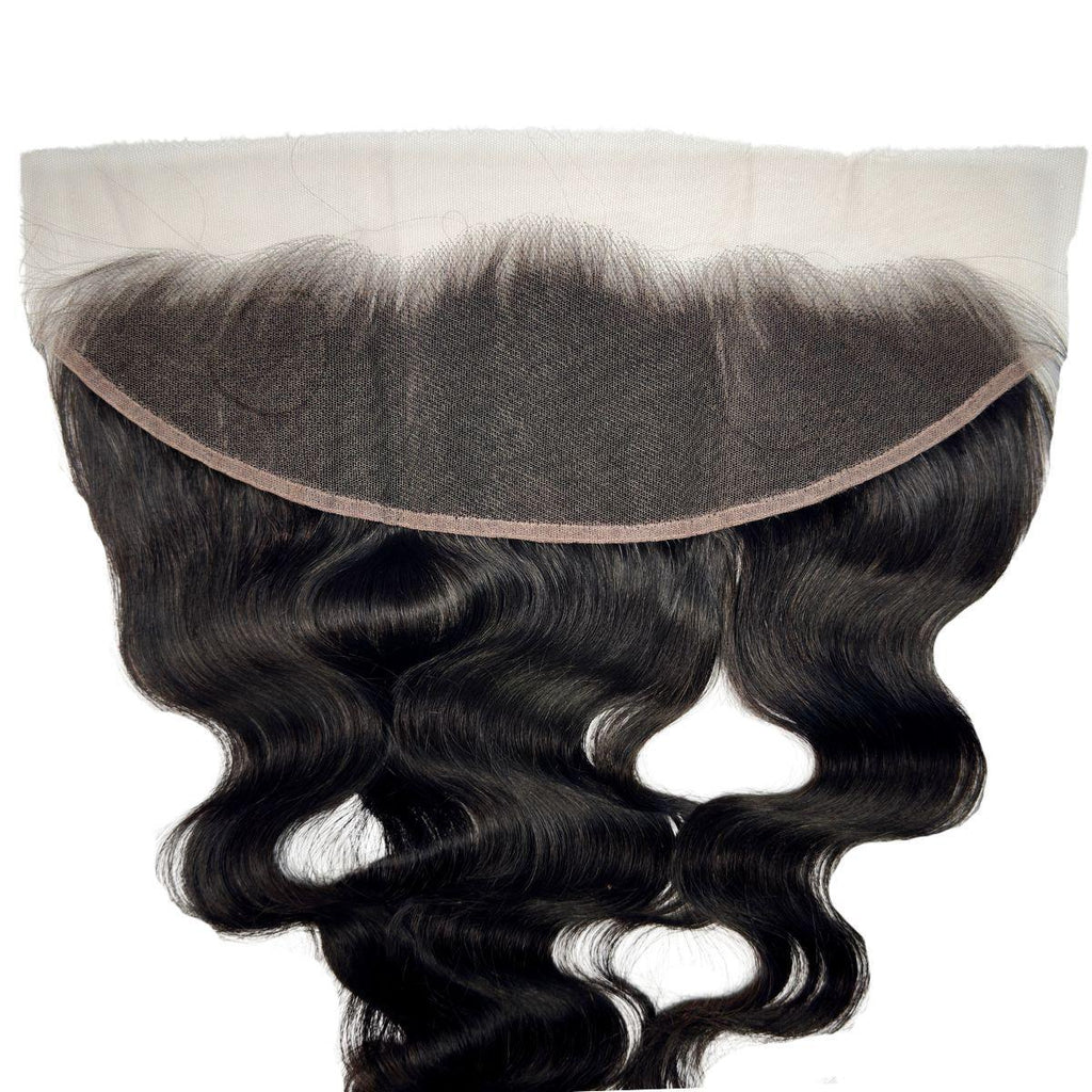 Cuerpo Ondulado Negro Azabache 13x4 HD Encaje Frontal de Cabello Humano