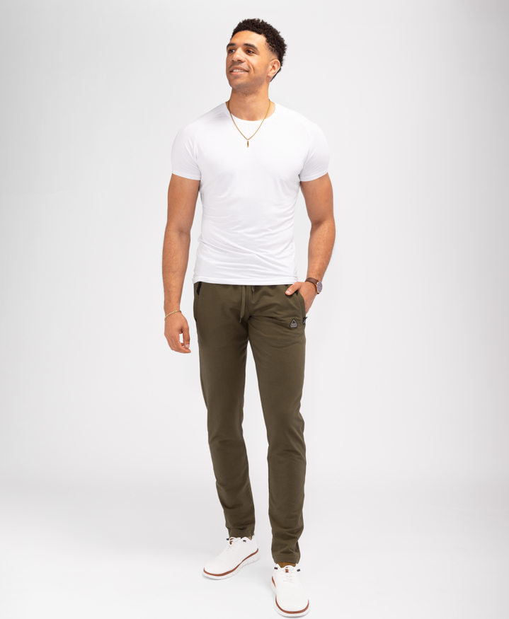 Pantalones de chándal deportivos cómodos para todo el día - Con forma cónica (Talla alta)