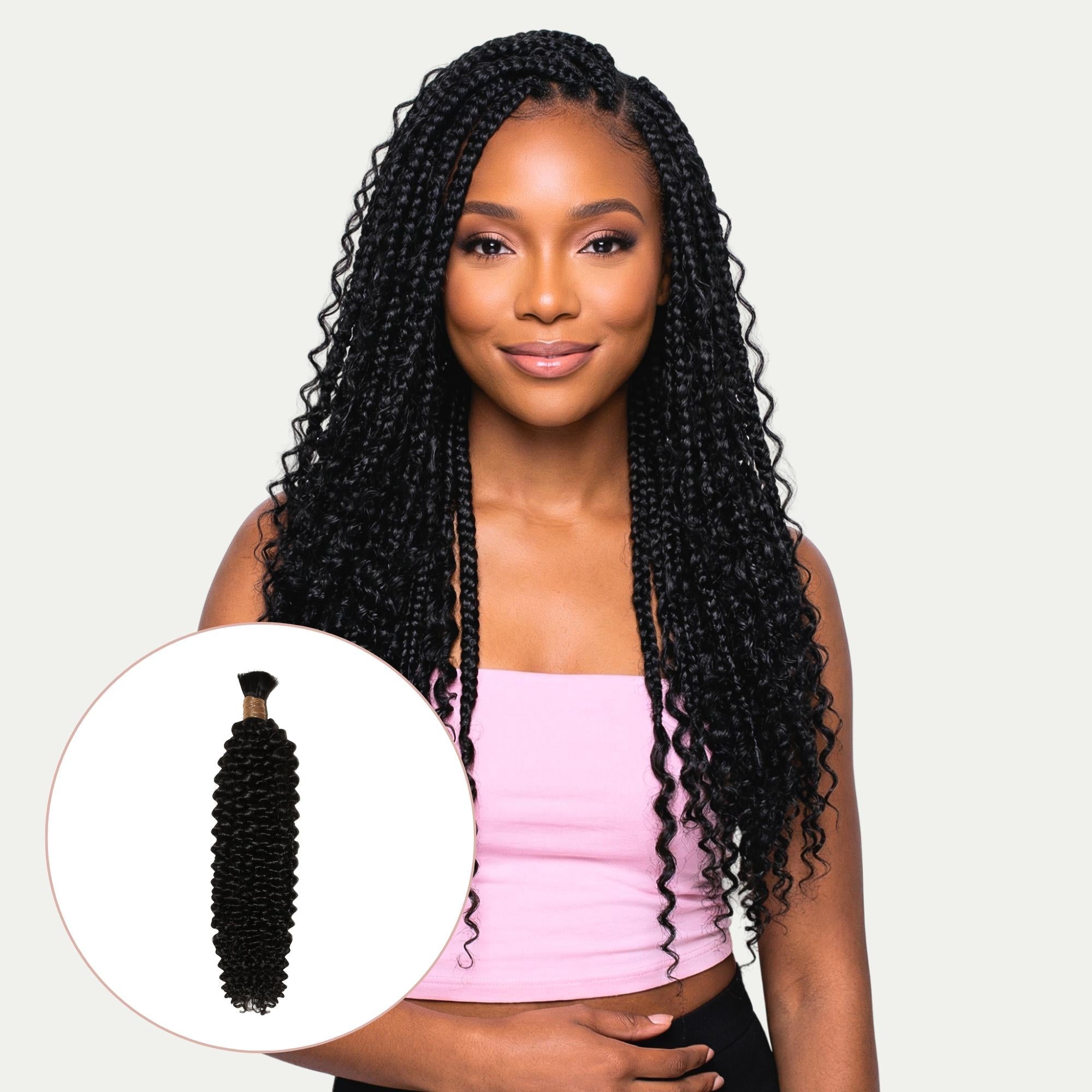 Cabello Para Trenzas Rizado Kinky 100% Humano a Granel