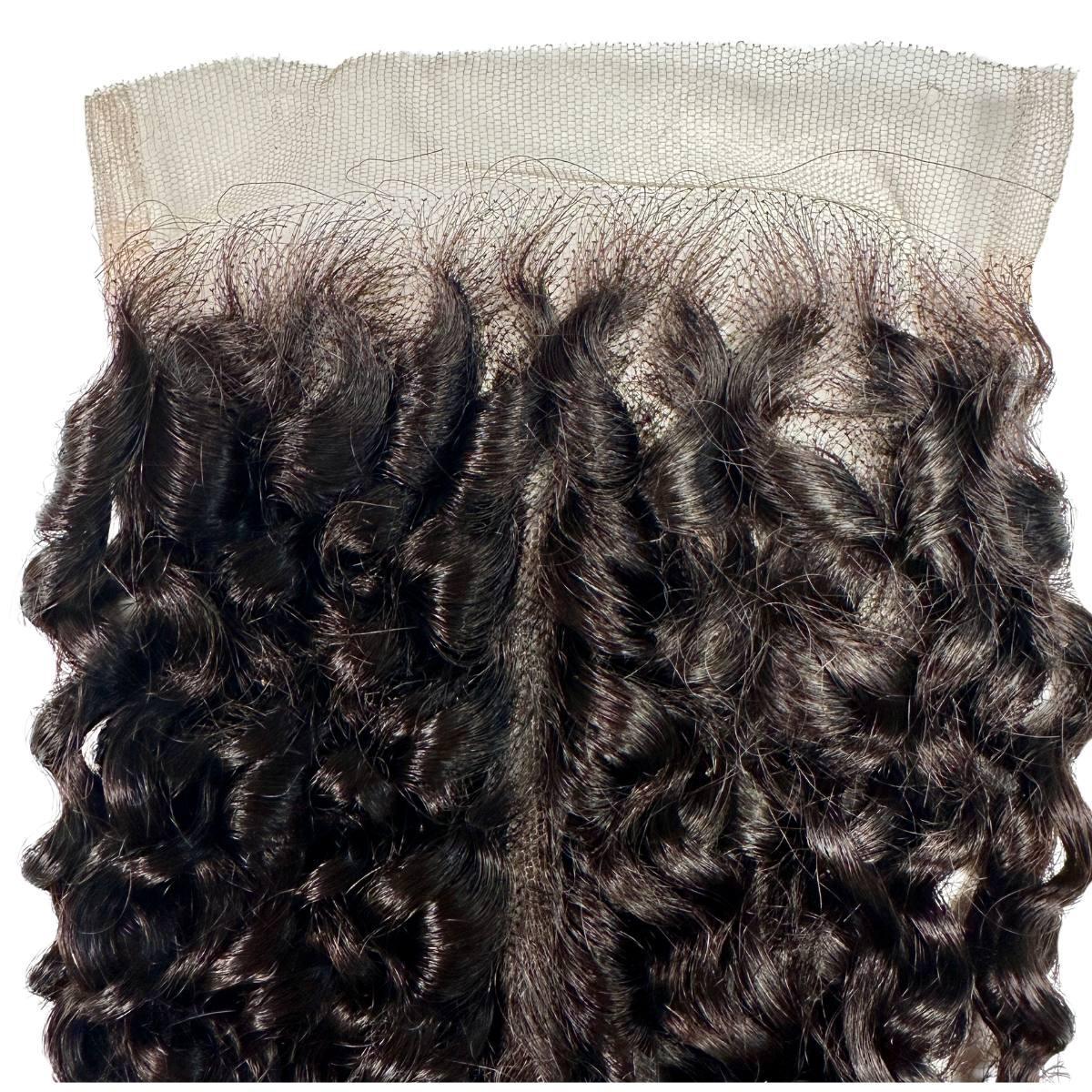 Cierre de Cabello Humano Kinky Curly 5x5 HD Lace