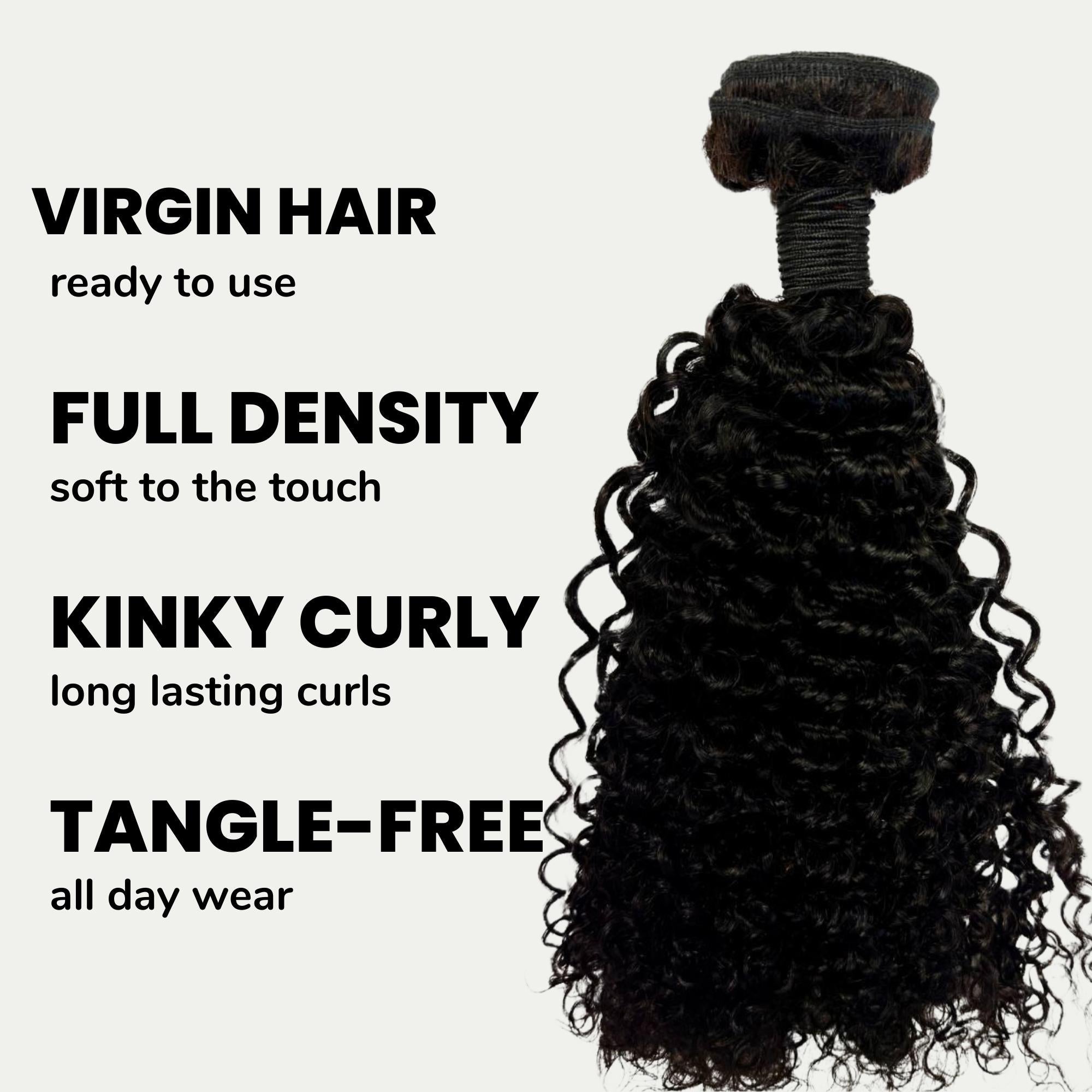 Paquetes de cabello humano 100% rizado y crespo