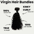 Paquetes de cabello humano 100% rizado y crespo