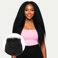 Cierre de cabello humano lacio con textura afro 5x5 HD Lace