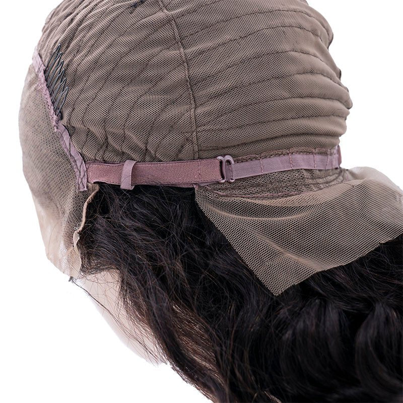 Peluca de Cabello Humano con Encaje Frontal Transparente de 13x4 y Ondas Sueltas