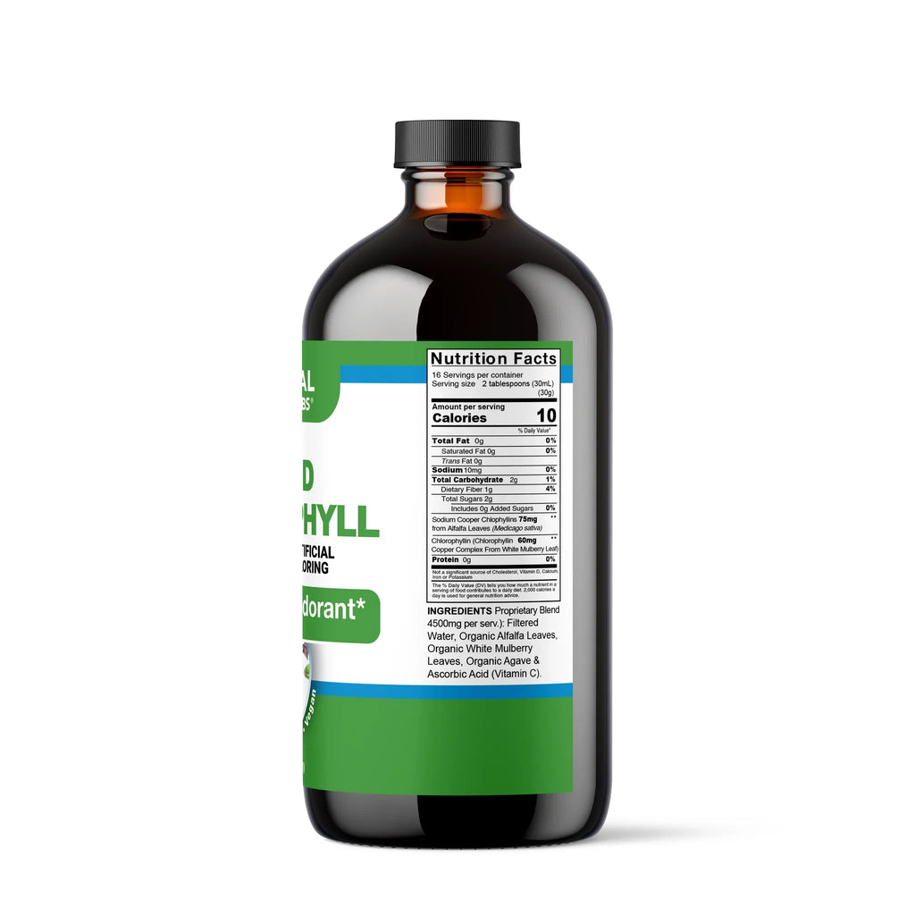 Clorofila líquida orgánica | Fórmula desintoxicante de alfalfa y morera blanca