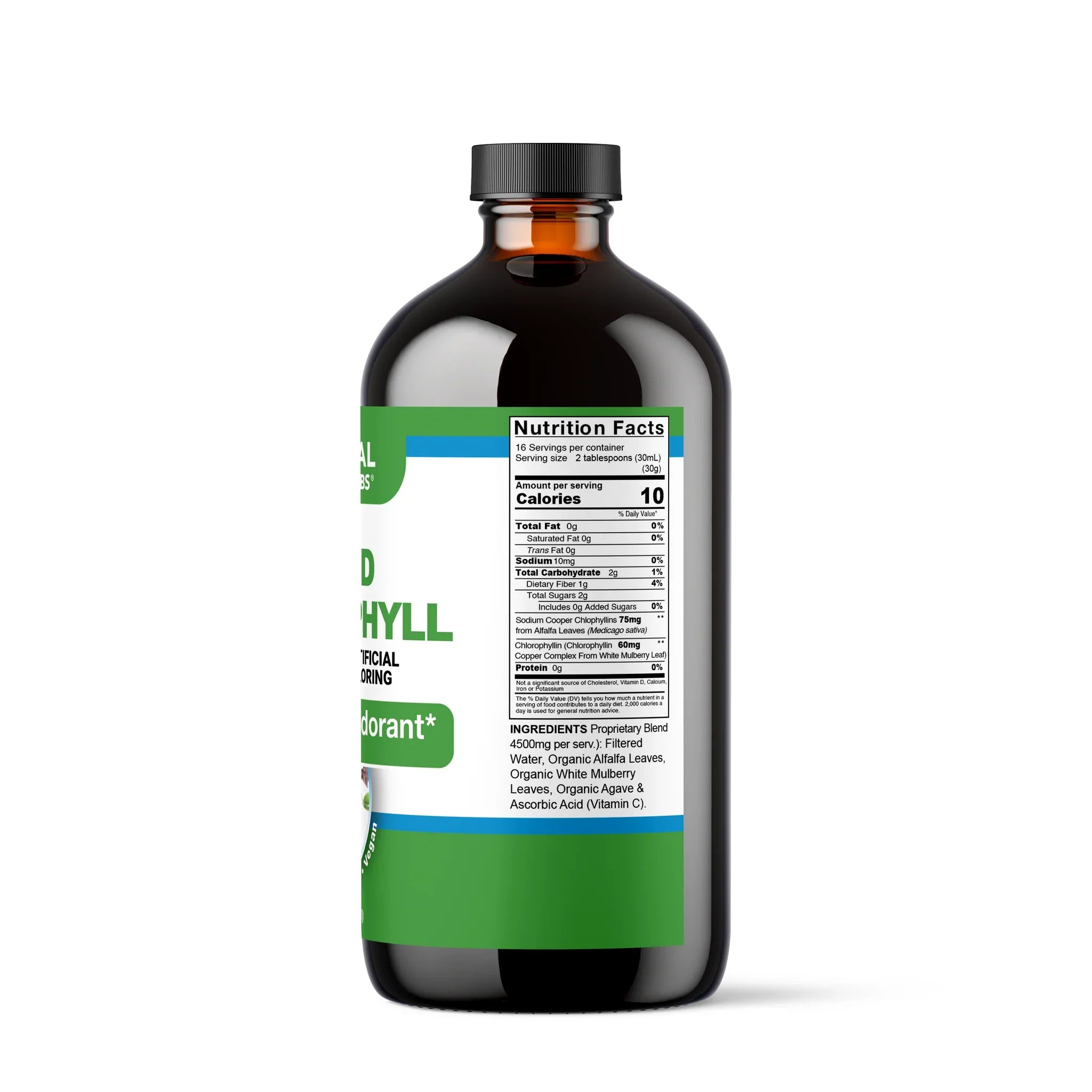 Organic Liquid Chlorophyll | Alfalfa & White Mulberry Detox Formula