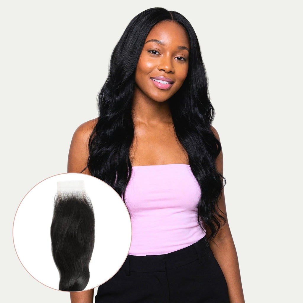 Cierre de cabello humano Loose Wave 2x6 de encaje HD