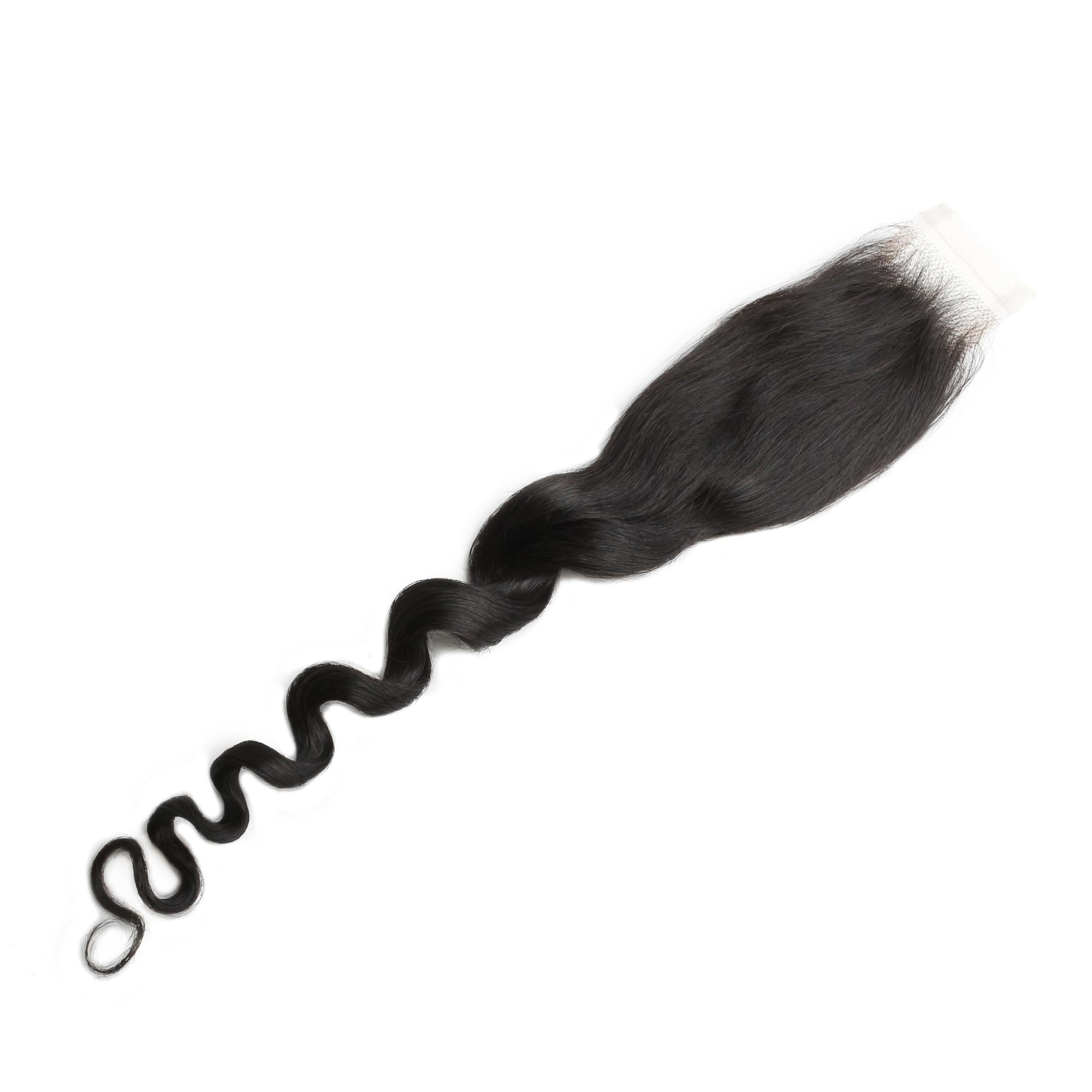 Cierre de cabello humano Loose Wave 2x6 de encaje HD