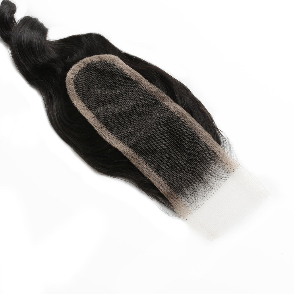 Cierre de cabello humano Loose Wave 2x6 de encaje HD