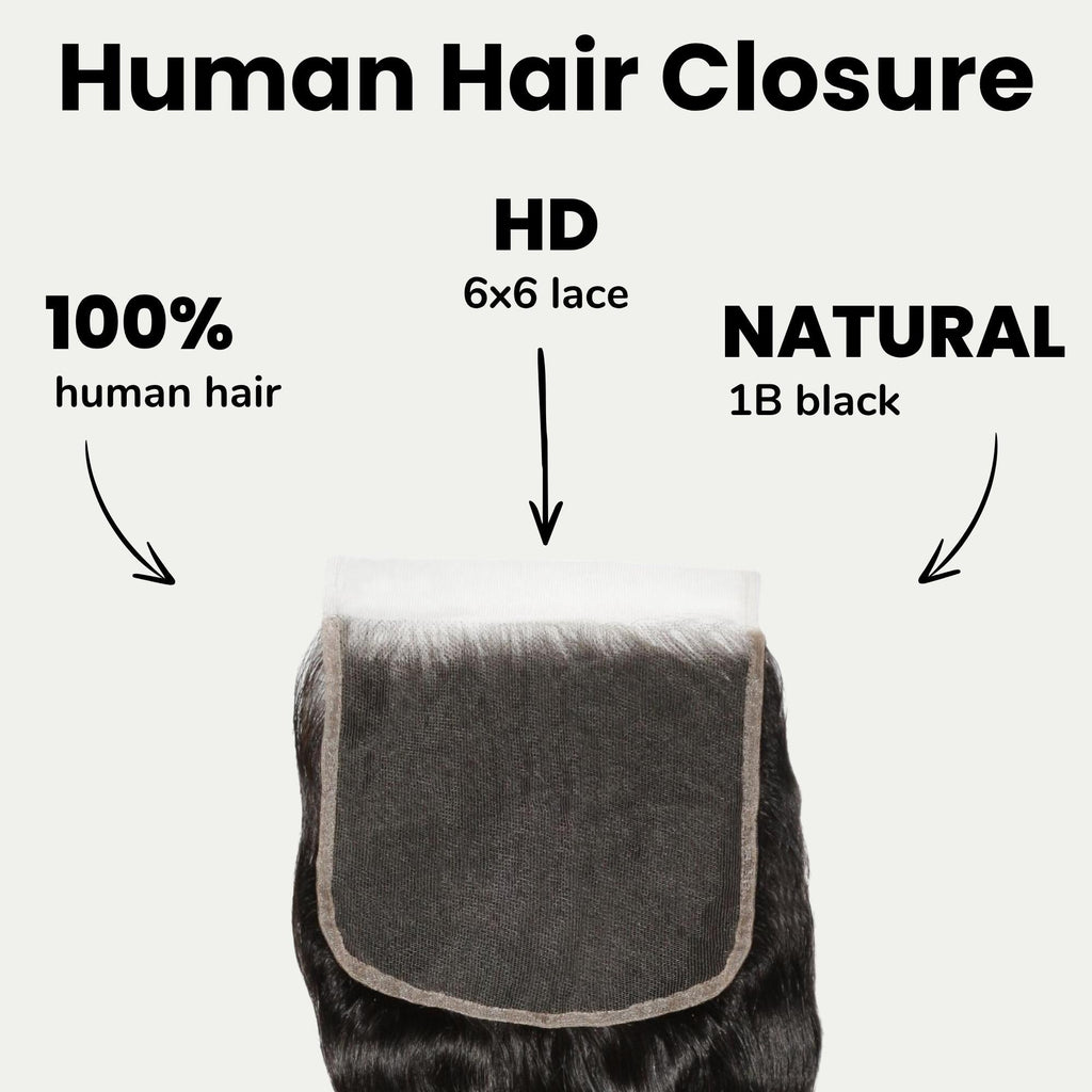 Loose Wave 6x6 HD Lace Human Hair Closure