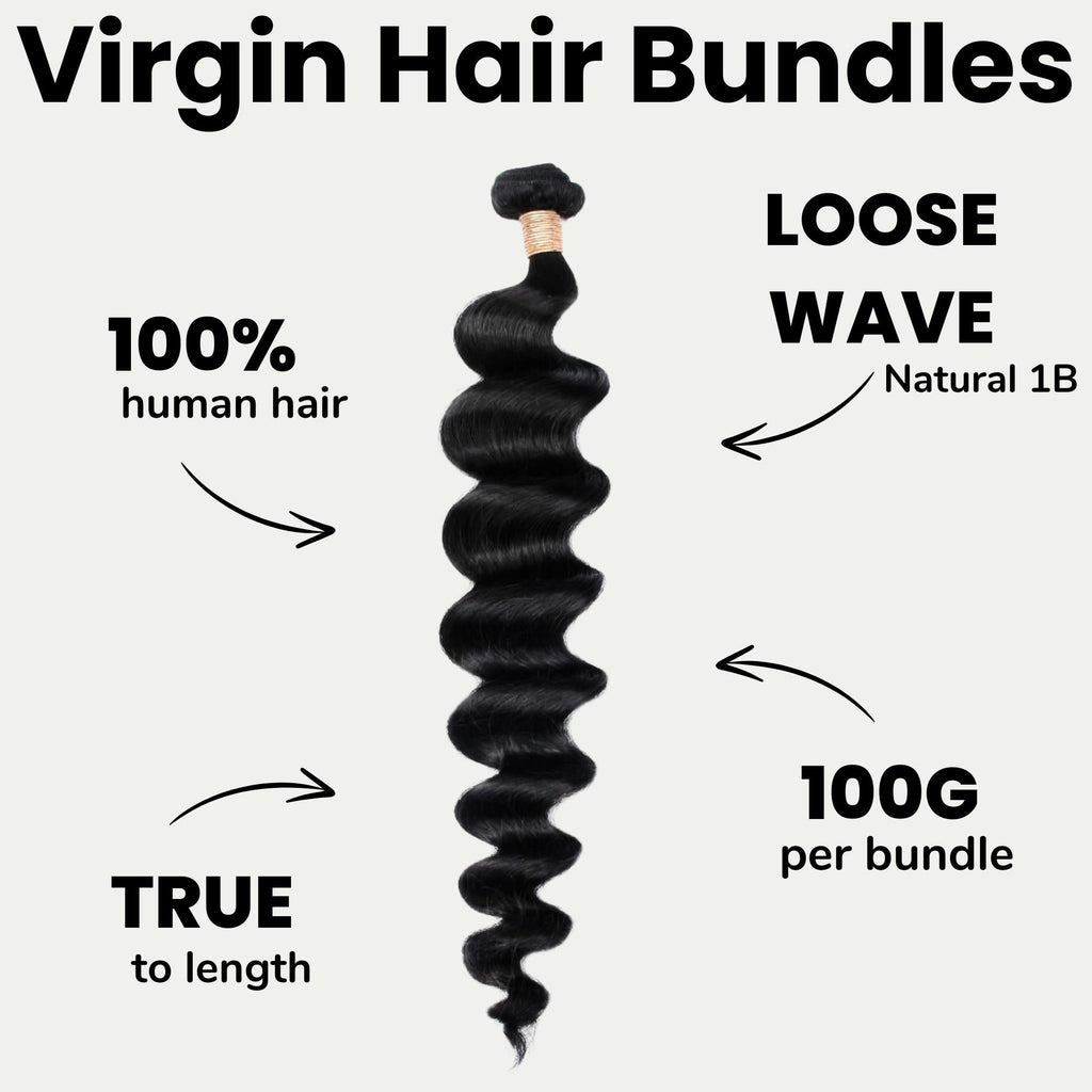 Paquetes de cabello 100% humano con ondas sueltas