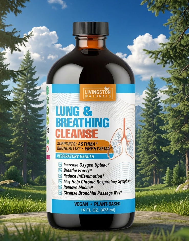 Lung & Breathing Cleanse – Organic Herbal Respiratory Support Tonic
