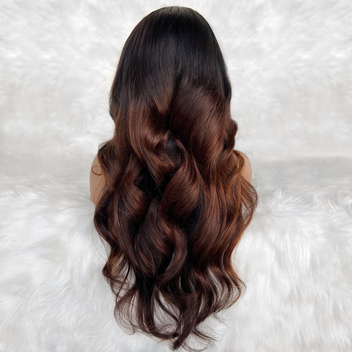 Peluca con cierre de cabello humano 100% natural, cruda, exuberante, sin pegamento, con encaje HD de 5x5, teñida profesional profesionalmente